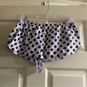PINK Victoria's Secret Polka Dot Sleep Shorts - Black and light purple
